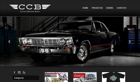 <p>A Carros Clássicos Brasil ( CCB ) é uma distribuidora de peças e veículos importados que funciona através da internet e necessitava de um website para catalogar seus produtos.</p>
<p>Além do layout exclusivamente criado para o projeto, o site possui acessibilidade por dispositivos móveis (smartphones, tablets e similares), integração com a ferramenta de pagamentos PagSeguro, e gerenciamento de conteúdo via WordPress.</p>
<p>Produzi tudo, desde a criação do layout, front-end (HTML5, CSS3, JavaScript, com utilização do framework Bootstrap 3), até a integração do mesmo com o sistema de gerenciamento WordPress.</p>
 | Portfólio Vander Amorin