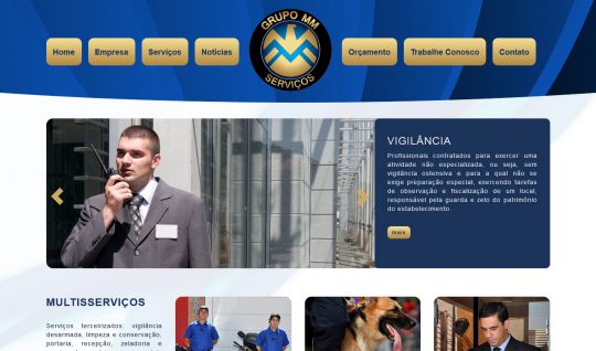 <p>O ‘Grupo MM Serviços’ é uma empresa com mais de 13 anos de experiência especializada em terceirização de serviços: vigilância desarmada (Guarda Patrimonial), limpeza e conservação, portaria (Controle de Acesso), recepção, copa, dentre outros.</p>
<p>O site foi projetado na agência UTI das Ideias, sendo eu o responsável por desenvolver o front-end e back-end do mesmo.</p>
 | Portfólio Vander Amorin